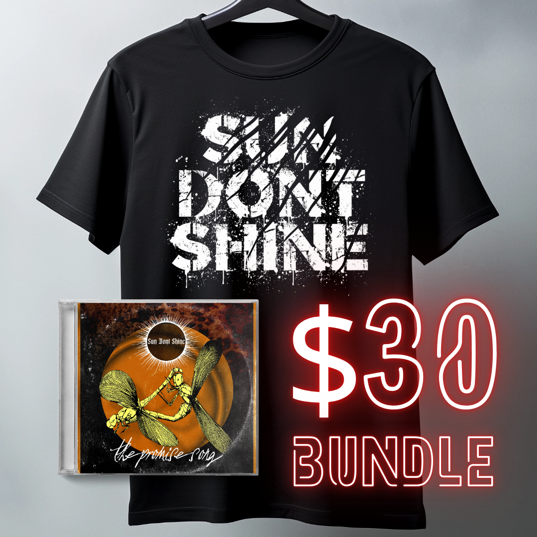 SUN DONT SHINE - the promise song Tshirt CD BUNDLE