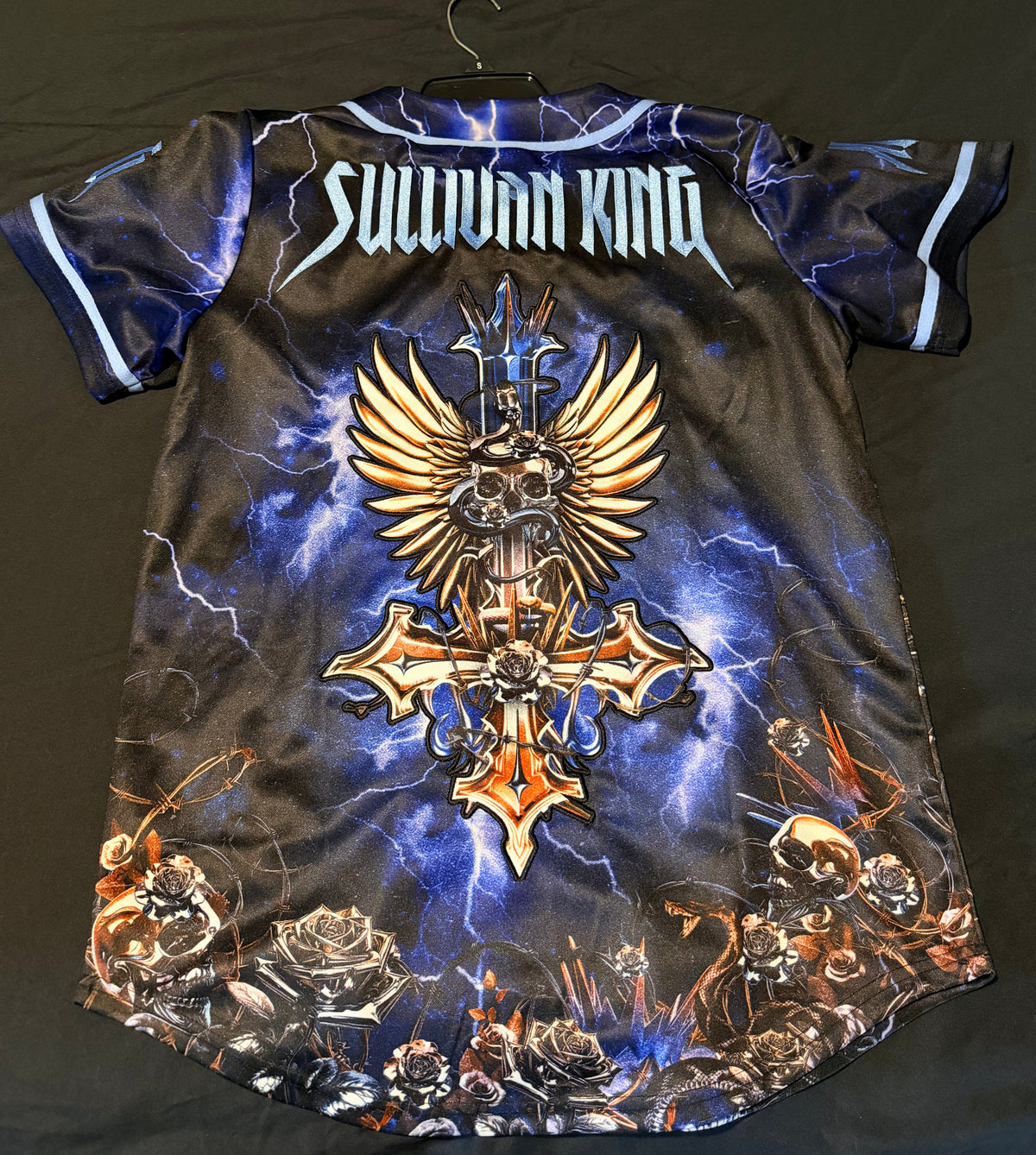 Sullivan King button up baseball tee size Medium