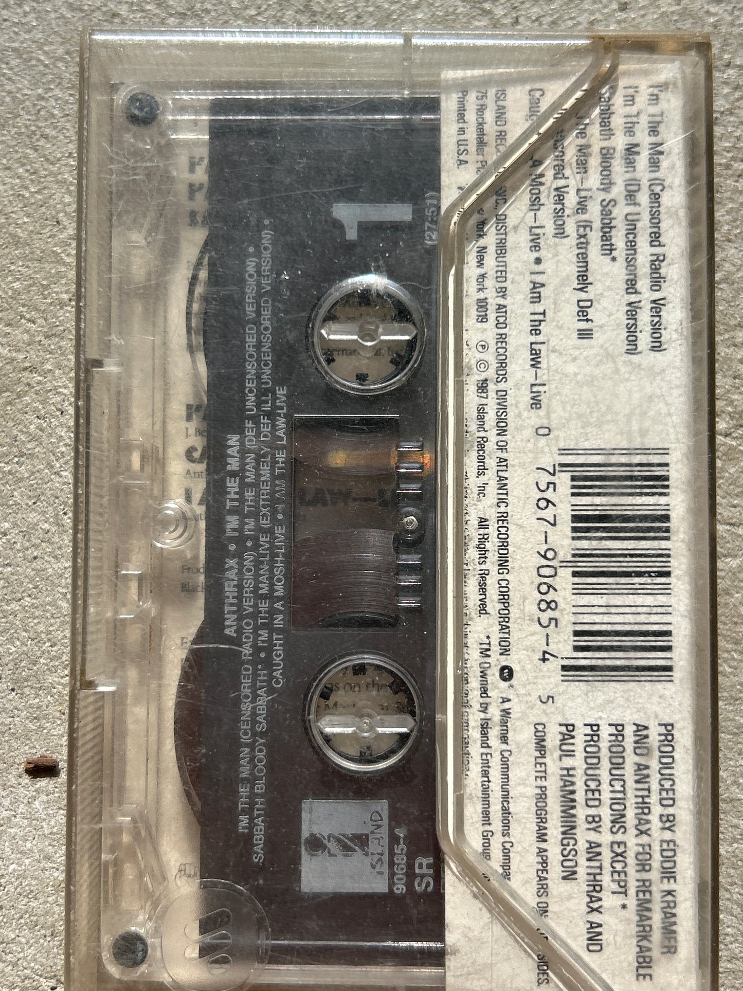 Anthrax “I’m The Man” cassette