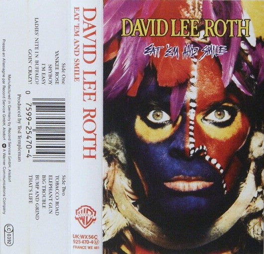 David Lee Roth Eat Em and Smile CASSETTE TAPE