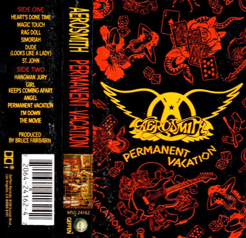 Aerosmith Permanent Vacation CASSETTE TAPE