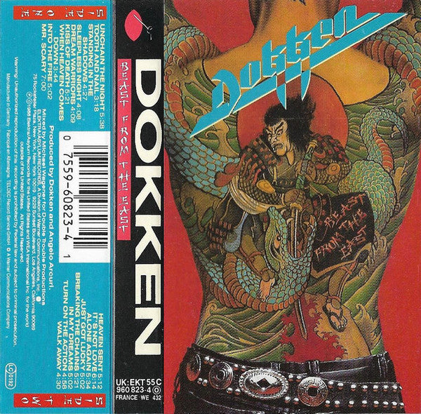 Dokken Beast From The East CASSETTE TAPE