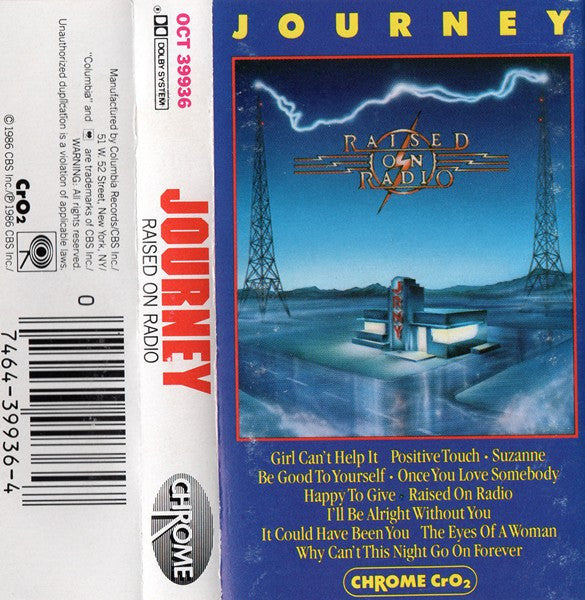 Journey Raised On Radio CASSETTE TAPE