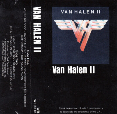 Van Halen II CASSETTE TAPE