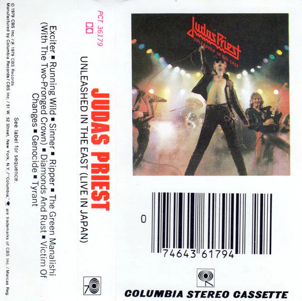 Judas Priest Unleashed In The East CASSETTE TAPE