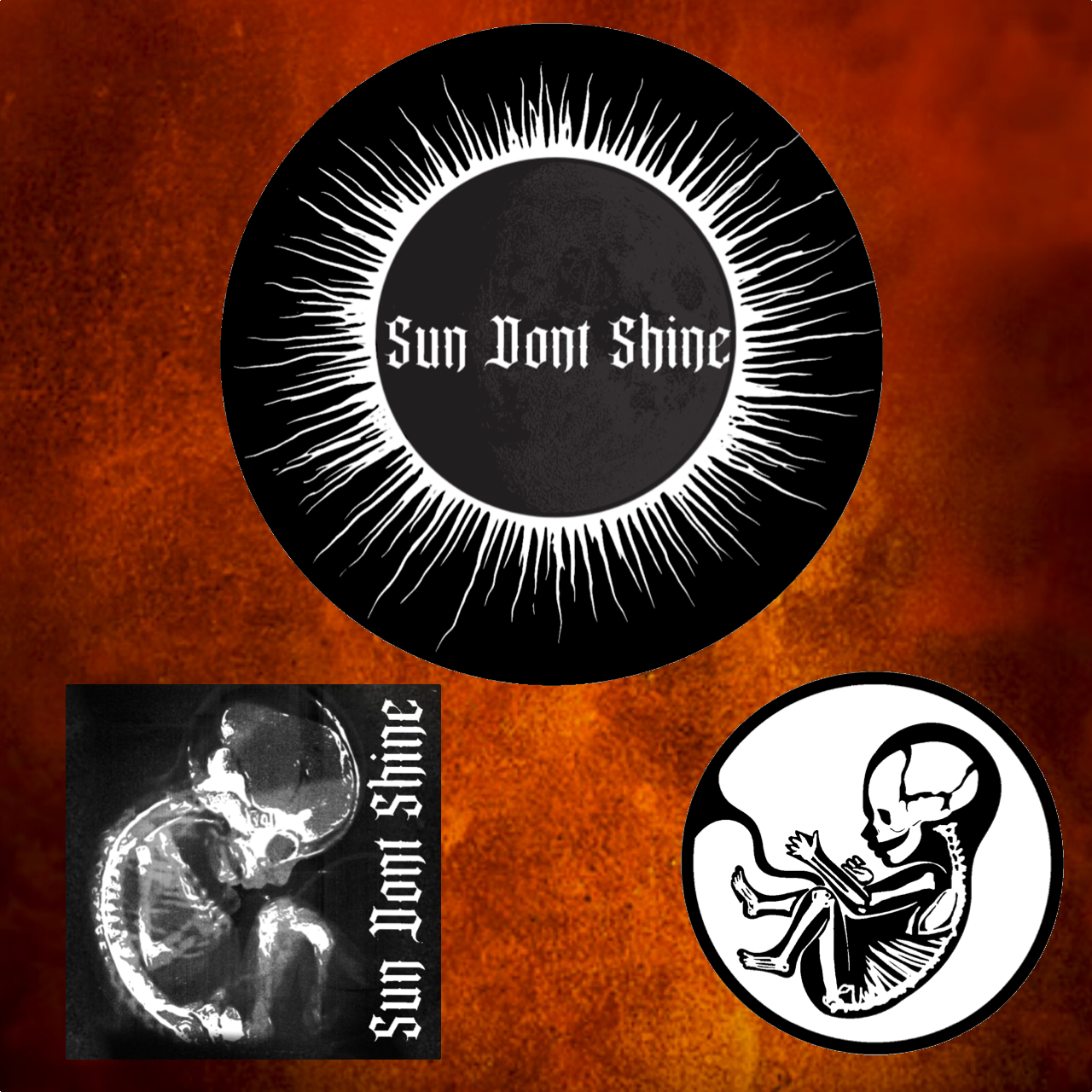 Sun Dont Shine- In The End CD Keychain Sticker BUNDLE