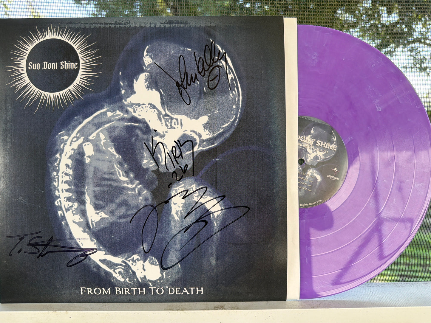 [ Autographed ] SUN DONT SHINE - From Birth to Death Full length Vinyl Amethyst