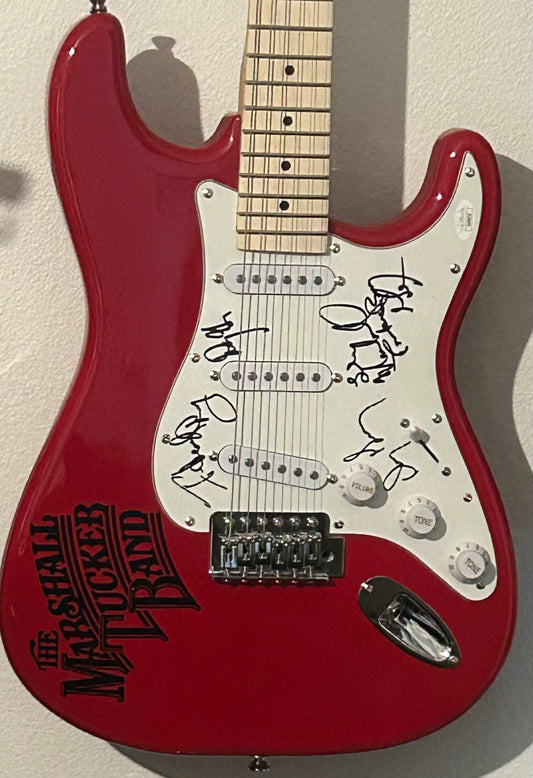 Marshall Tucker band autographed guitar