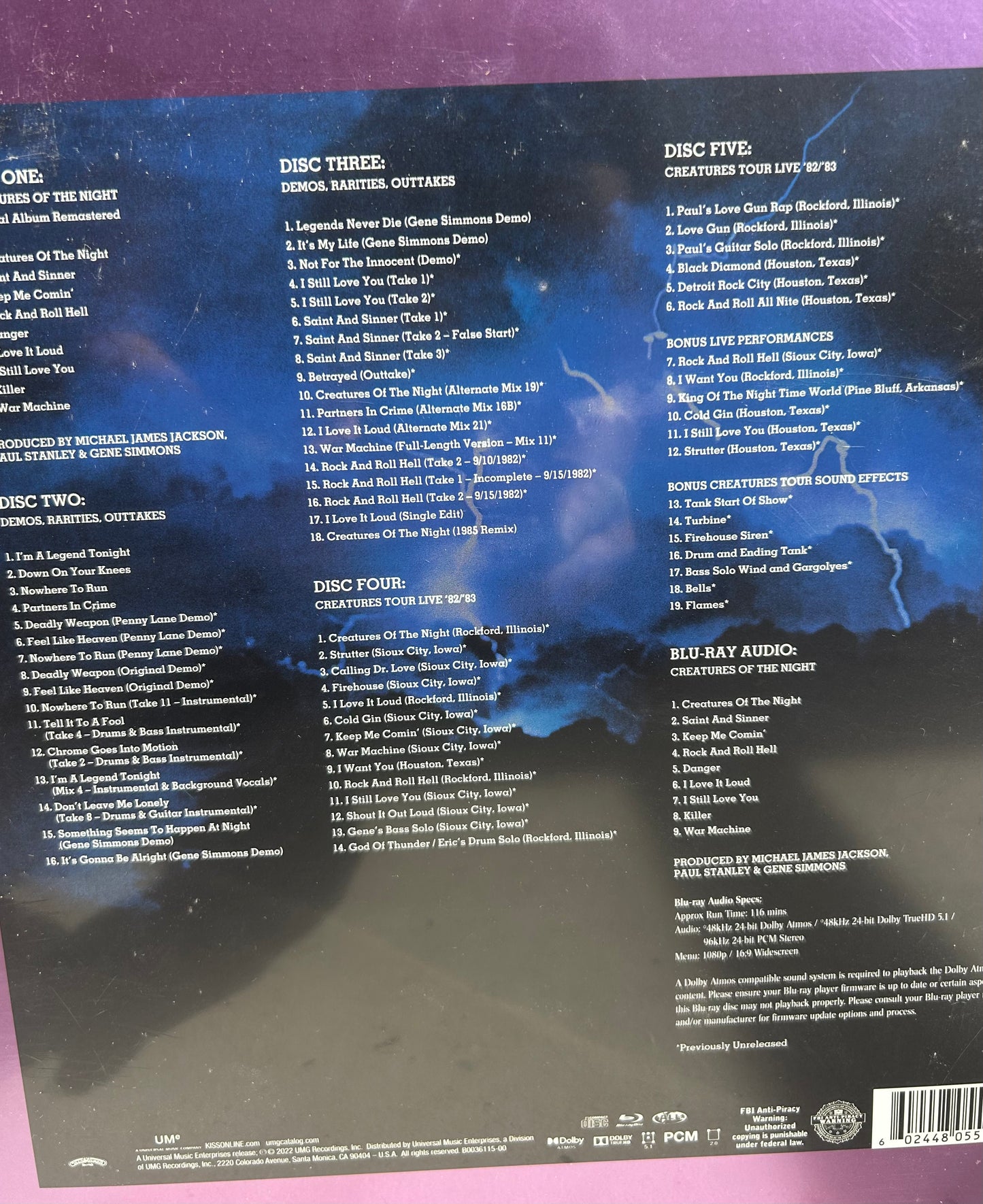 Kiss “Creatures of the Night” 40th Anniversary SUPER DELUXE Boxset