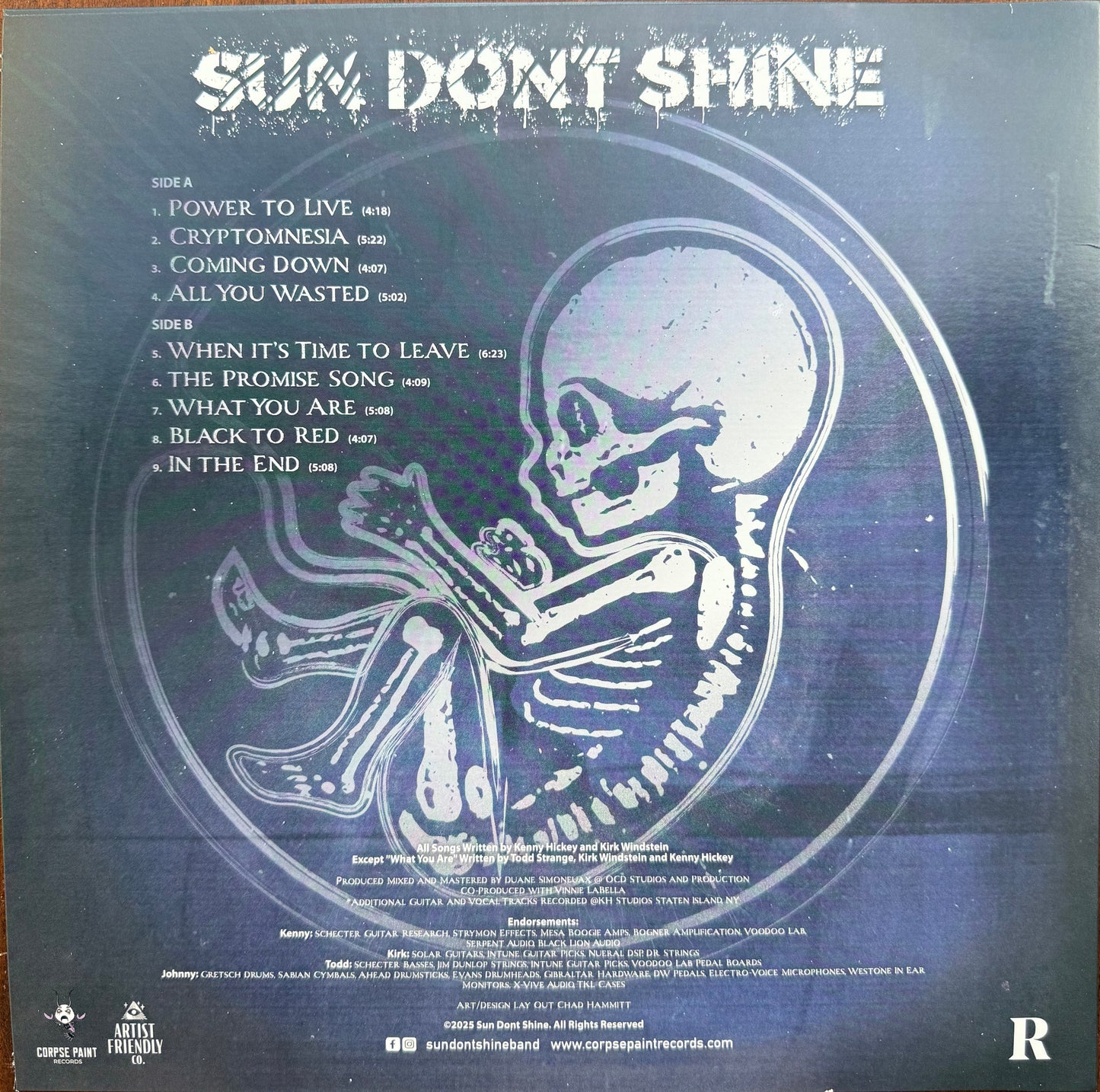 SUN DONT SHINE - From Birth to Death Vinyl - 4 Colors