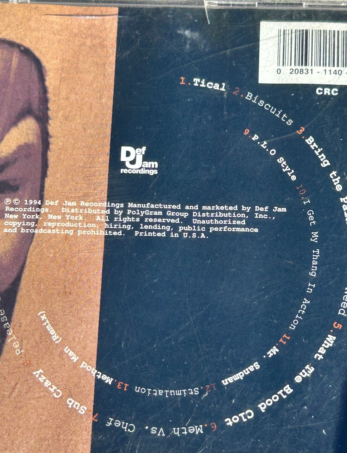 Method Man “Tical” full album cd