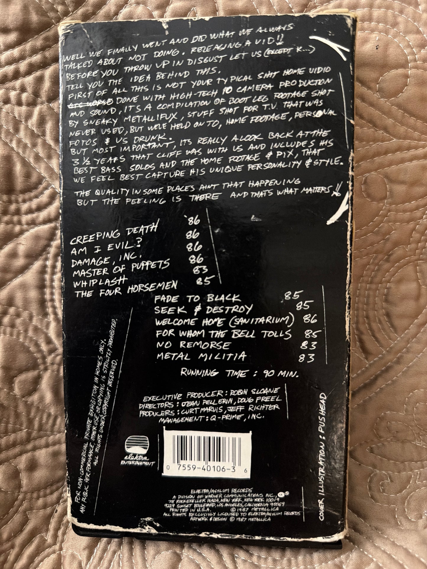 Metallica - $19.98 Home Video Cliff ‘Em All! VHS