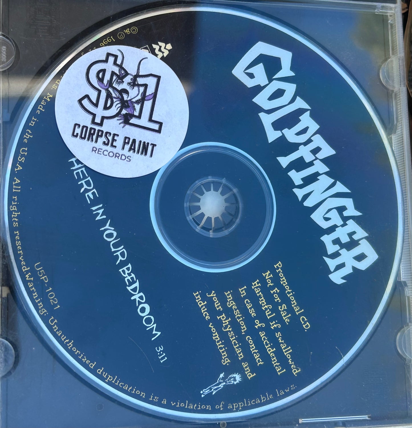 Goldfinger “Here in your Bedroom” CD Single