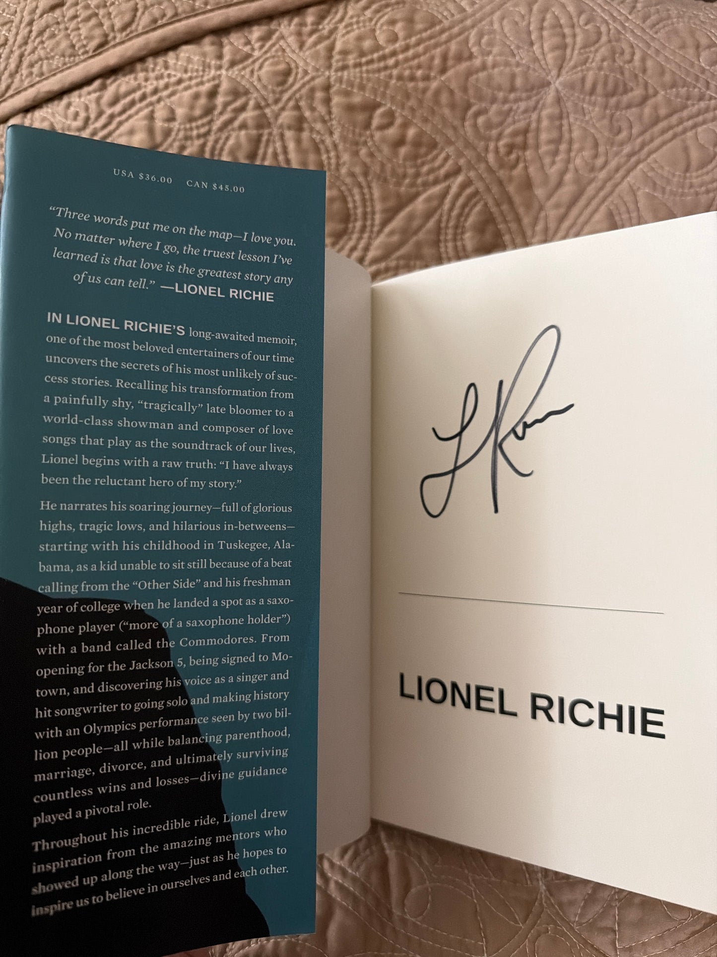 Lionel Richie - Truly Book NEW (Autographed)