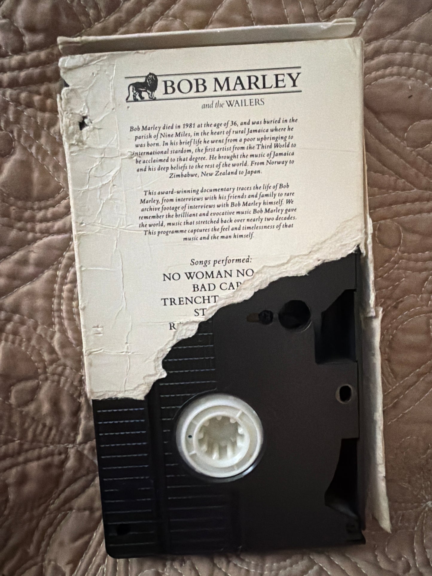 Bob Marley and The Wailers Documentary VHS