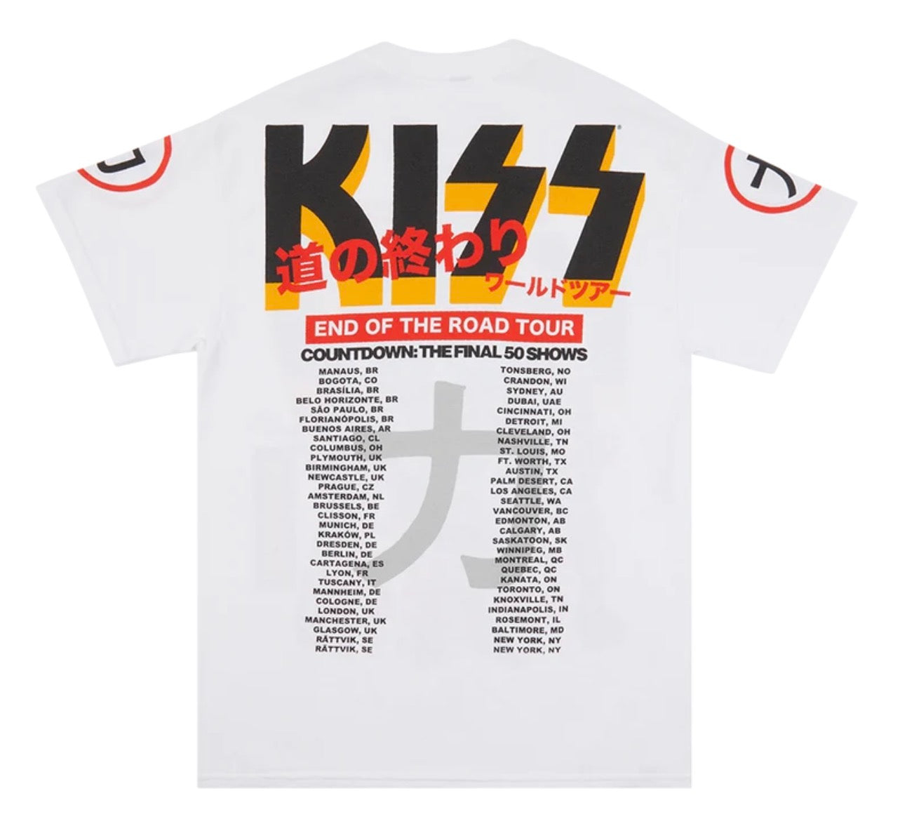 KISS - End of The Road 2023 Tour T-shirt size Large