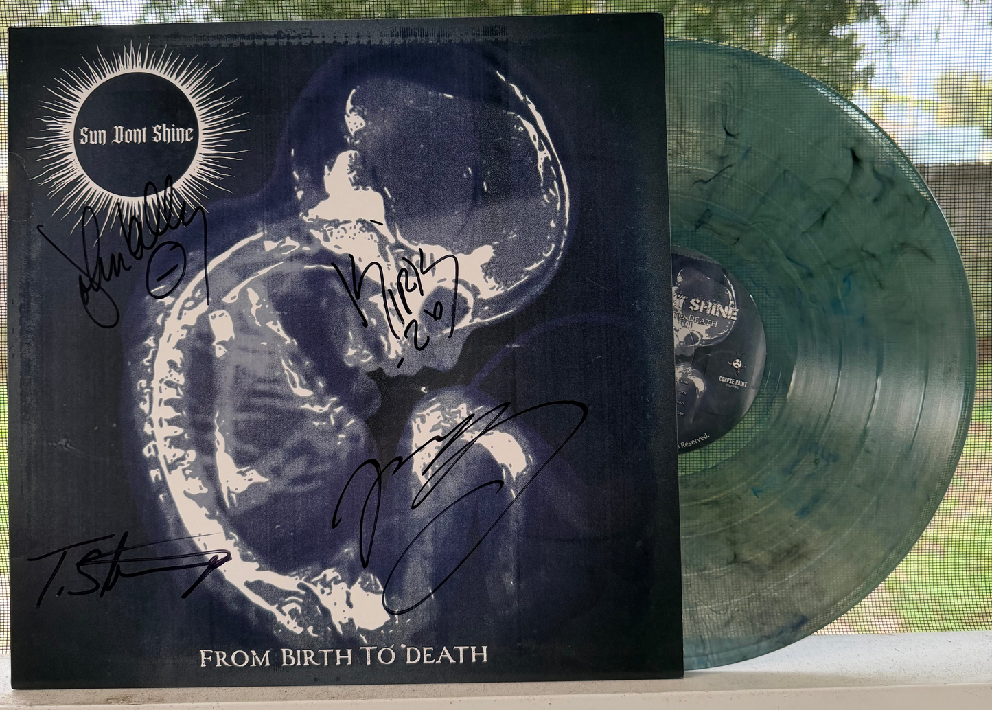 LAST ONE! Autographed SUN DONT SHINE - From Birth to Death Vinyl