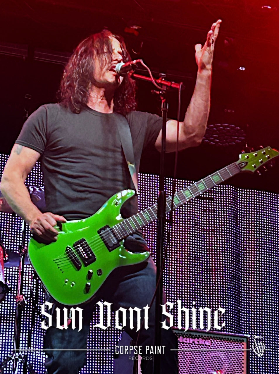 AUTOGRAPHED Schecter Guitar Research Kenny Hickey c-1 EX S Steele Green(used in upcoming SDS videos)