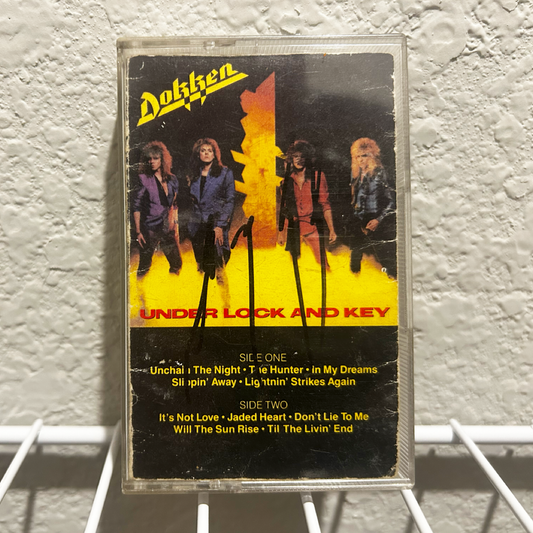 Dokken Under Lock and Key Cassette Signed
