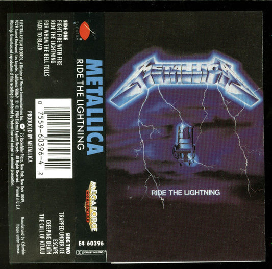 Metallica Ride The Lightning CASSETTE TAPE