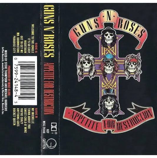 Guns N' Roses Apatite For Destruction CASSETTE TAPE