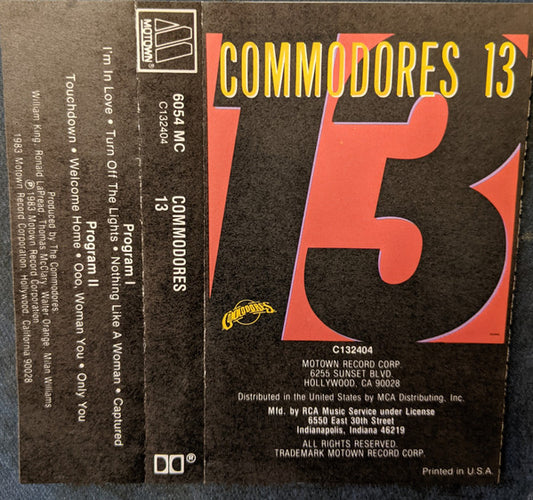 Commodores 13 CASSETTE TAPE