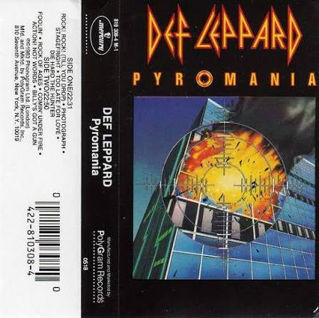 Def Leppard Pyromania CASSETTE TAPE