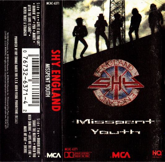 Shy England Misspent Youth CASSETTE TAPE