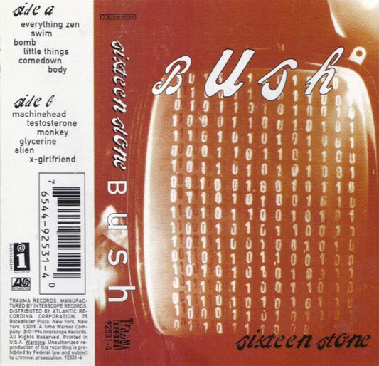 Bush Sixteen Stone CASSETTE TAPE