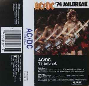 AC/DC '74 Jailbreak CASSETTE TAPE