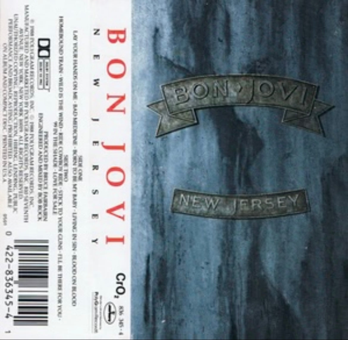 Bon Jovi New Jersey CASSETTE TAPE