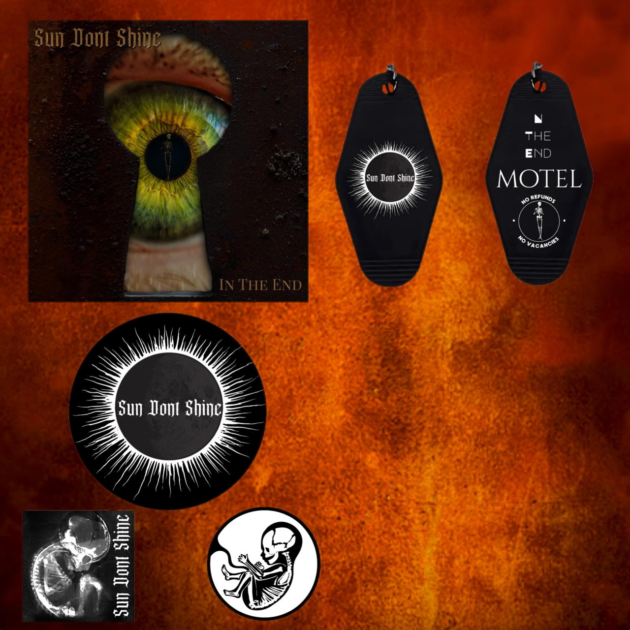Sun Dont Shine- In The End CD Keychain Sticker BUNDLE [Presale]