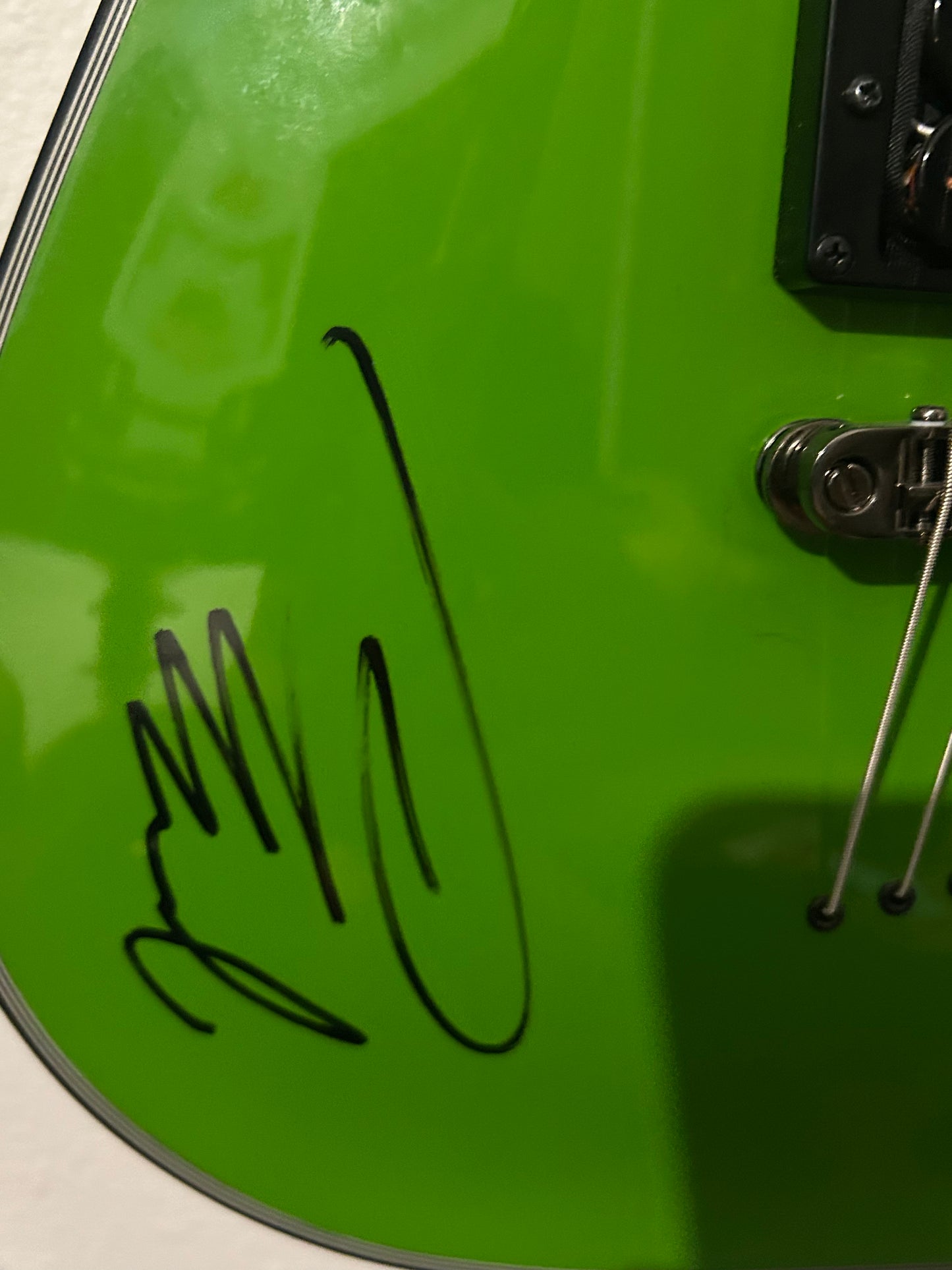 AUTOGRAPHED Schecter Guitar Research Kenny Hickey c-1 EX S Steele Green(used in upcoming SDS videos)