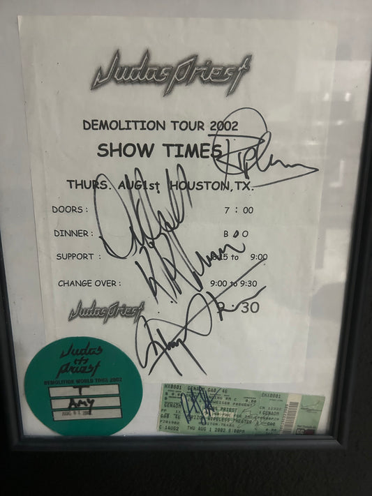 AUTOGRAPHED Judas Priest Demolition Tour 2002 Package