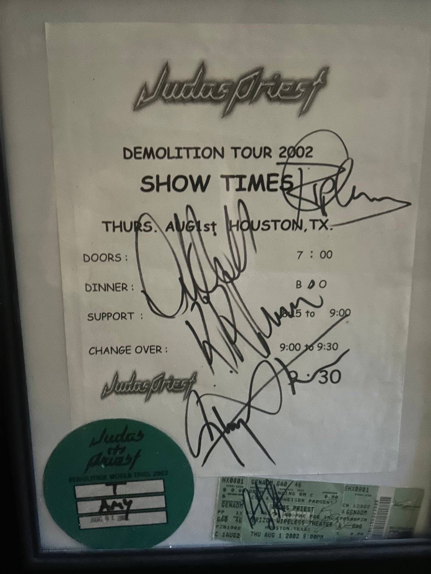 AUTOGRAPHED Judas Priest Demolition Tour 2002 Package